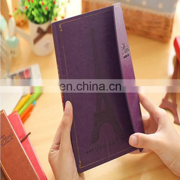 Direct factory manufacture customized different size agenda diary hardcover notebook with Eiffel Tower logo
