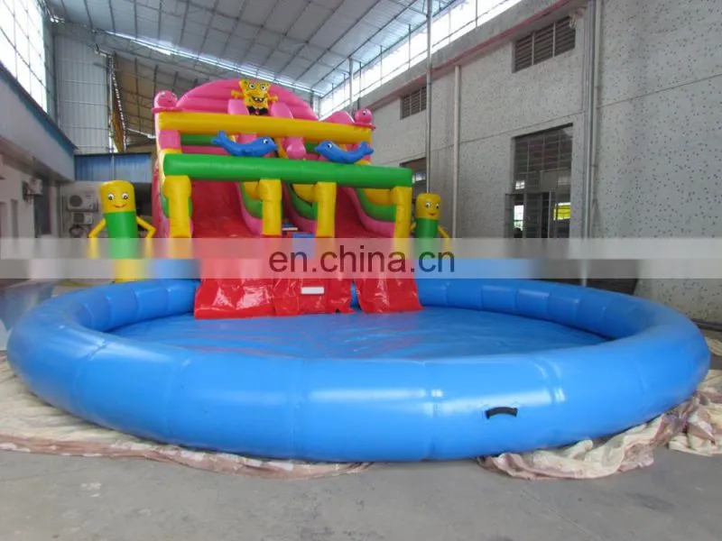 Best selling 0.55mm PVC tarpaulin jumping castles inflatable water slide