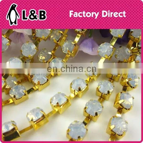 wholesale soldering SS12 multi color rhinestone cup chain