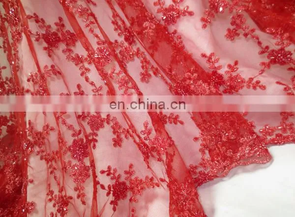2016 sequins and beaded fulle fabric /seuins tulle fabric /embroidered beaded tulle fabric for wedding party