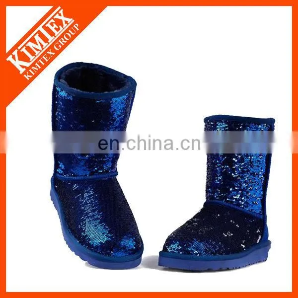 sequins snow boots for girl