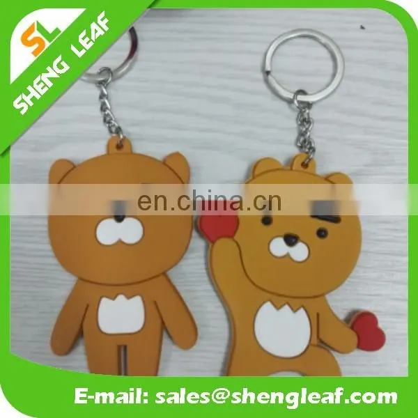 Promotional custom soft pvc rubber keychain With Logo
