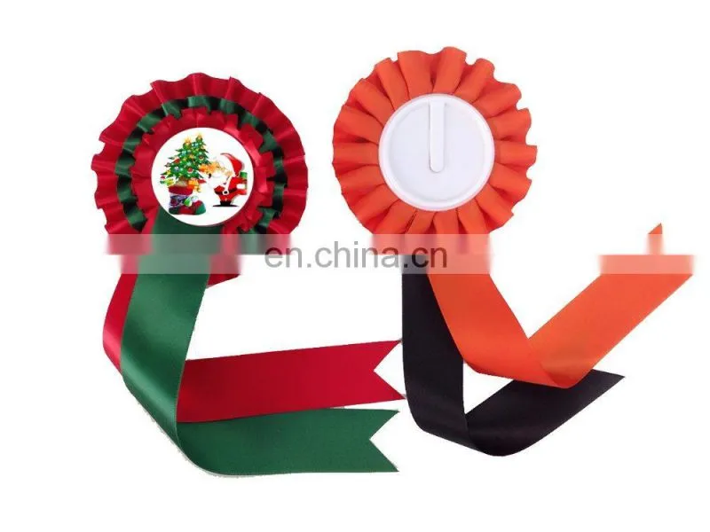 2017 New Product- Santa Claus Christmas Ribbon Flower