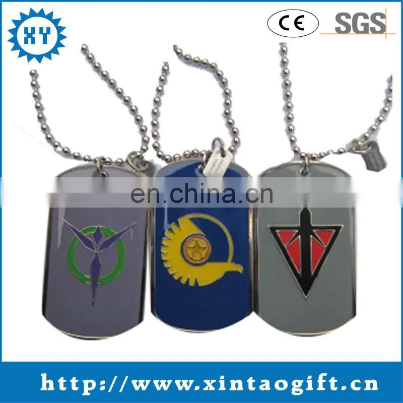 England flag metal dog tag necklace with ball chain