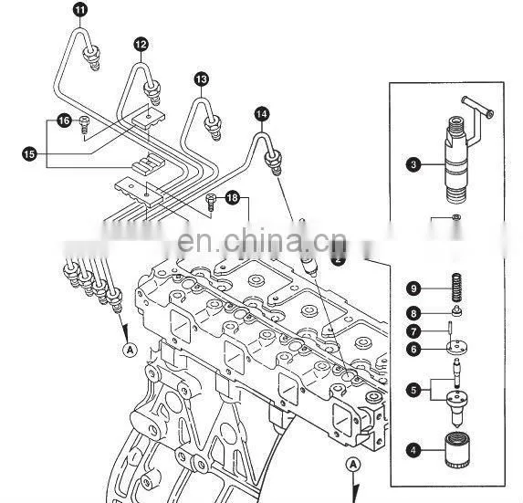 Diesel engine parts 4TNE98 129955-51040 injection pump assy