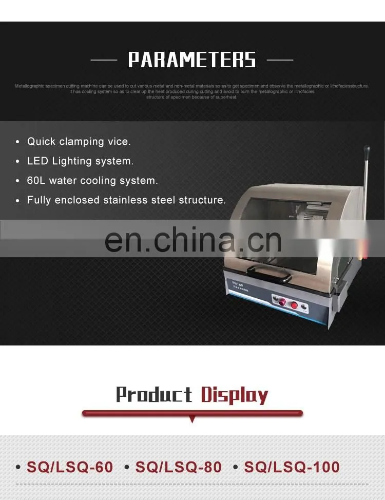 GTQ-5000A High Speed High Precision Metal Metallurgical Sample Cutting Machine