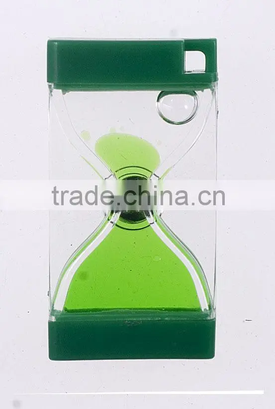 Uniqe Custom LED Light Cubic Shaped Acrylic Liquid Gel Timer, Table Clock, Sand Timer