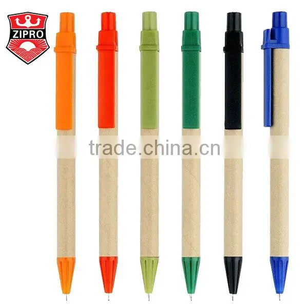 Eco friendly kraft paper craft paper ballpoint pen recycling bulk fancy pen