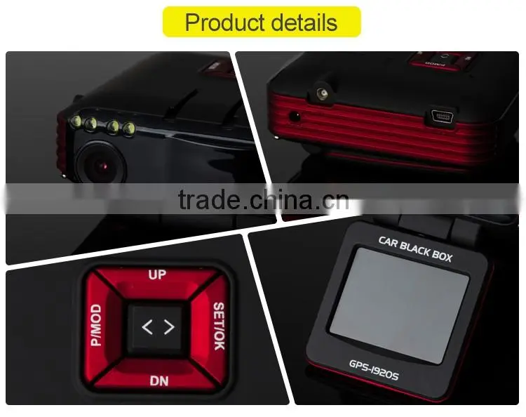 1080p FHD 3 in one car dash dvr camera recorder