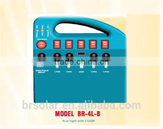 2014year hot sale solar System for home Lighting with USB phone charger for rural area