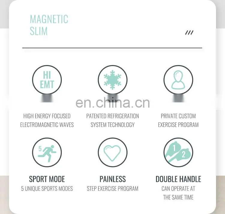 2022 ems body sculpt Electromagnetic 7 Tesla Ems 4 Handle Electromagnetic Muscle Stimulation Machine