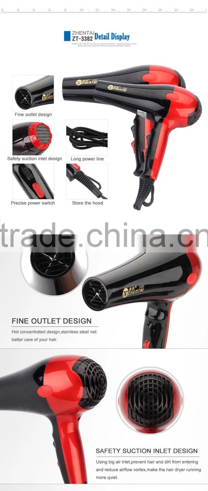 Salon Use Hair Dryer Quiet Travel Hair Dryer 2015