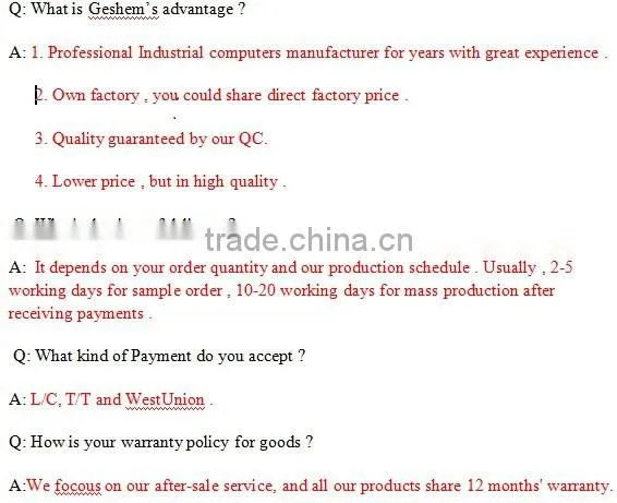 GS1504TI 15'' TFT LED industrial fully rugged tablet pc