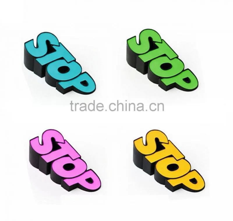 New fashion rubber stop door stopper "STOP" Silicone Door Stopper - Protector & Decorative