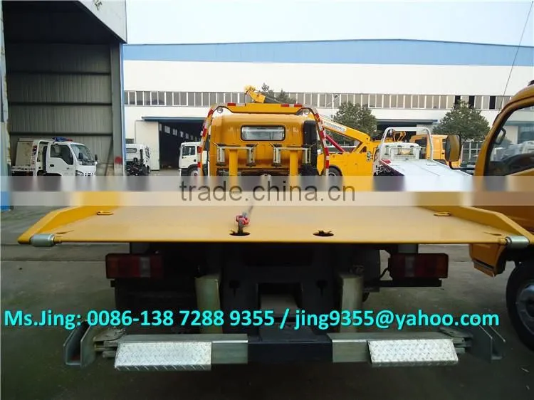 HOWO 3800mm wheelbase cheap wrecker tow truck, L5600*W2300 flatbed wrecker towing truck on sale in Africa