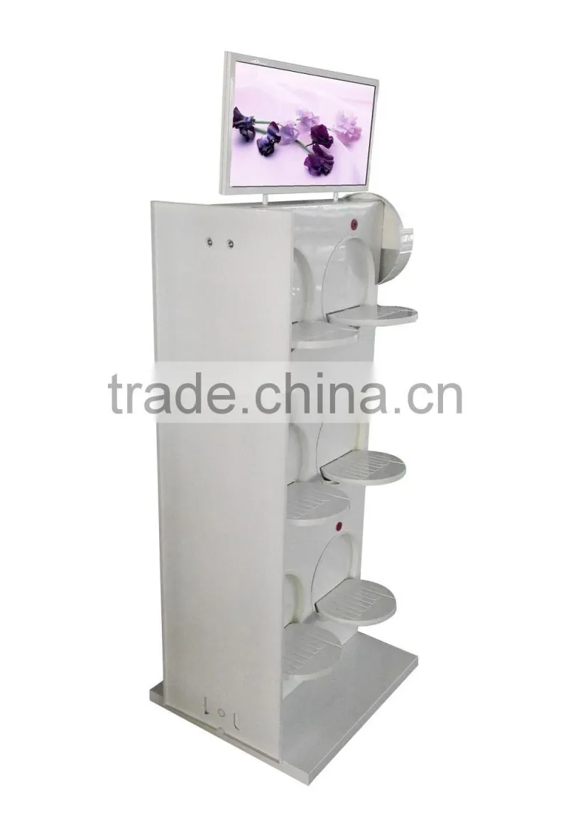 Attractive Promotion Metal Sports Goods Display Racks Lcd Video Player