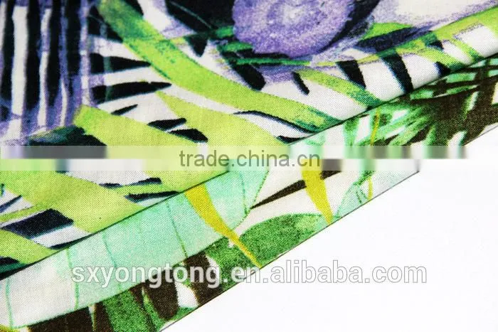 100% rayon with print rayon challis fabric