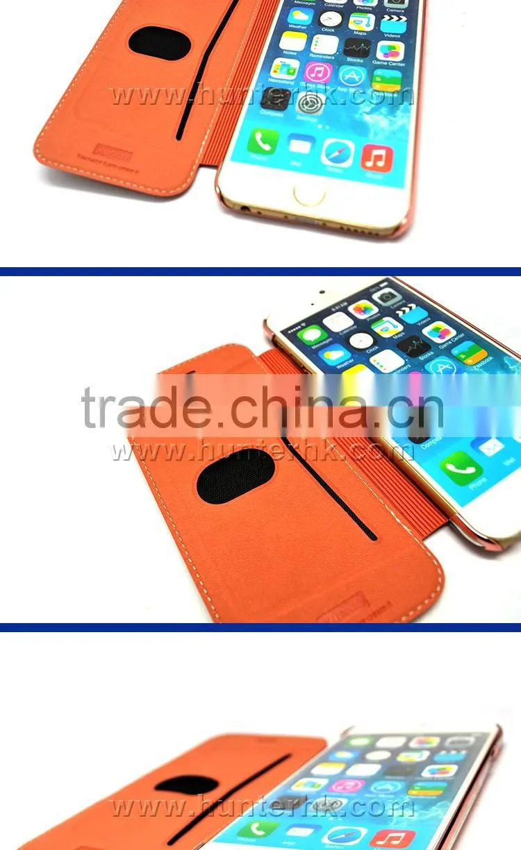 Electroplate Rose Gold Wallet Case For iphone6S