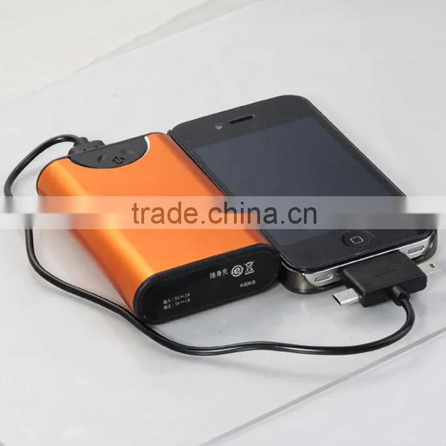 High capacity external backup battery with big LED Light for smartphone, MP005