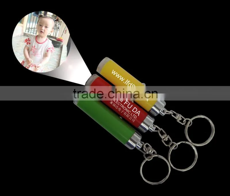 led custom design flashlight project all logo keyring to promotion