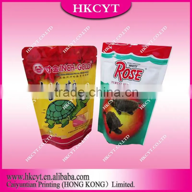 Sea feed packaging bag foe aluminum foil/Customs sea food packaging with slide zipper