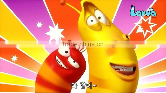 2016 Silicone larva cartoon pencil case Korea