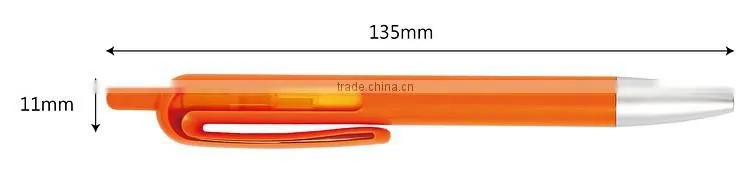 Wholesale hot selling top quality customized logo colorful refillable click stationery pen