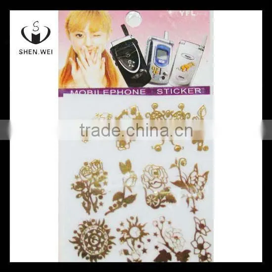 nfc decoration 24k plating gold phone sticker