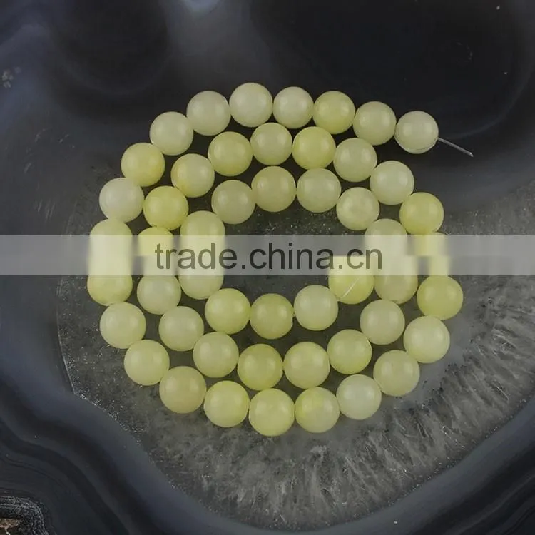 YJ1124 -3 Wholesale Orange Natural dyed jade stone bead strand