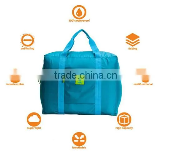 (160406) Waterproof nylon foldable portable clothing storage bag travel pouch
