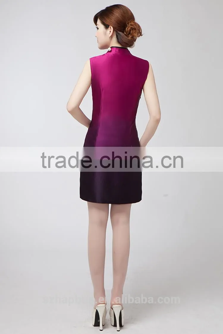 100% Silk Dress With Handmade Embroidery Artworks- Suzhou Embroidery