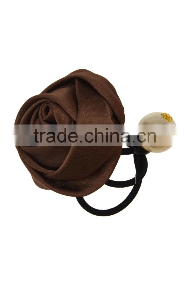 Acetate Satin Rosette Elastic/Hair Ties