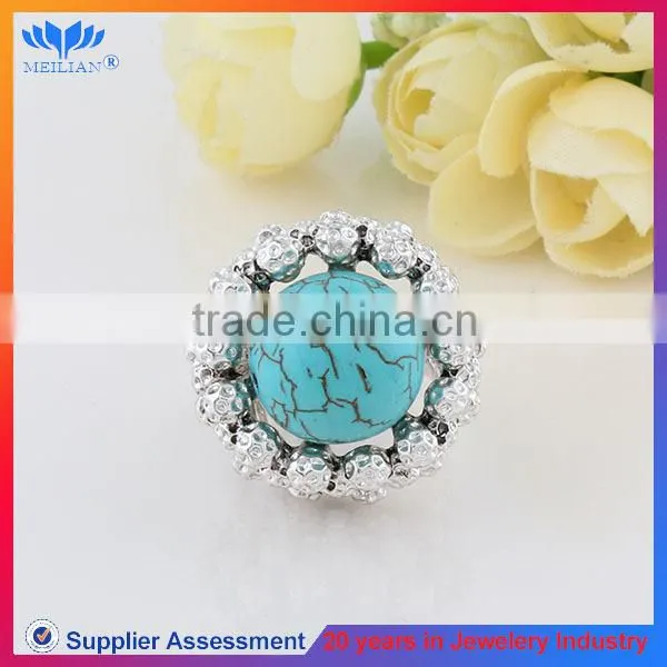 EUROPEAN POPULAR TURQUOISE HIGH QUALITY MEN'S SILVER RINGS