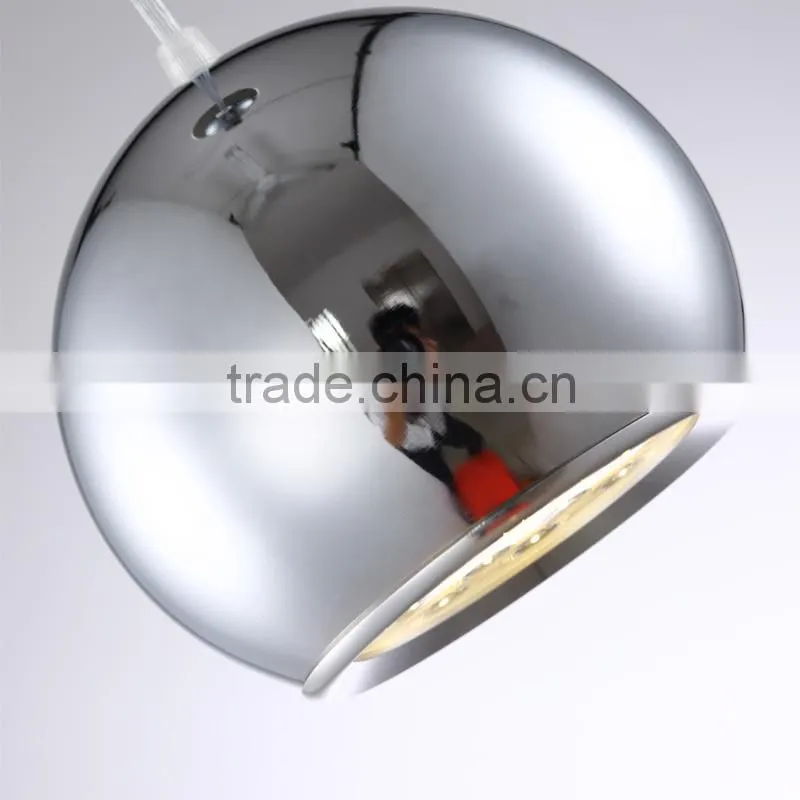 12W Apple LED Pendant Lights For Dining Room Lamp Plating Silver Color Creative LED Chandeliers