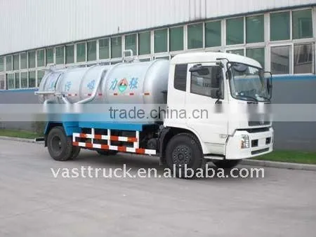 Dongfeng vacuum sewage suction truck 170HP 3-15cbm factory driectly sale