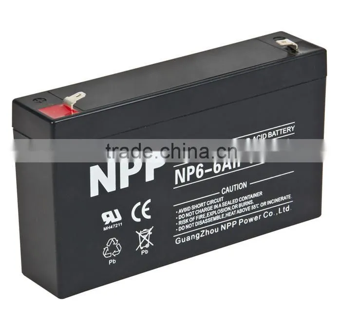 6V6AH Good price nice performance small 6 volt battery