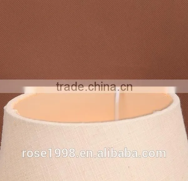 small iron reading lamp with linen shade