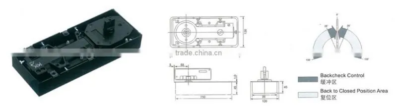 Stainless steel glass door cabinet hinge (DL-034)
