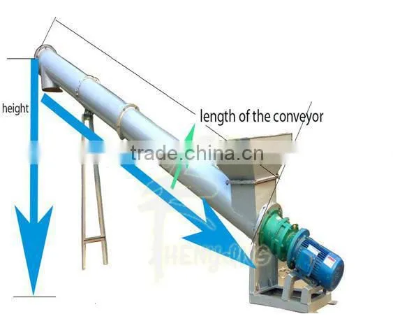 Industrial cement screw conveyor with silo