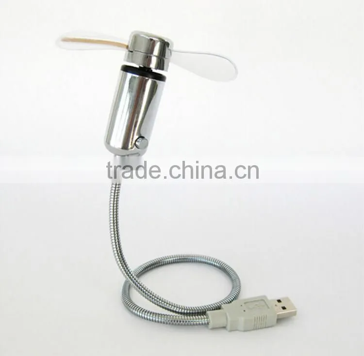 New OEM/ODM Logo Design Metal Flexible Small Electric Rechargeable USB Program LED Custom Message Fan