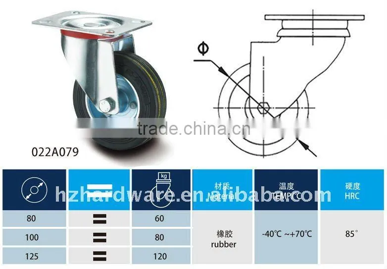 Steel rubber european wheel