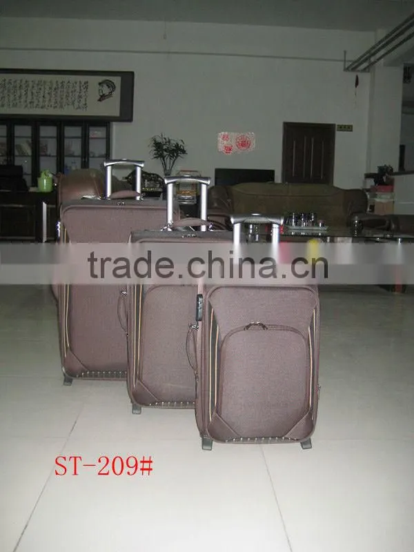 two wheels aluminum trolley easy cleaning four set new retro 1680D trolley bag