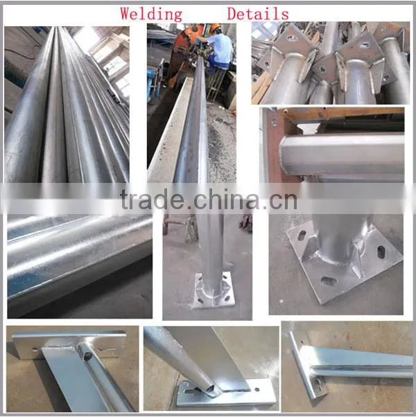 Traffic lighting steel poles