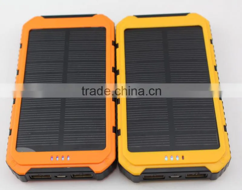 The portable Solar Charger outdoor sports 8000mah Solar Power Bank