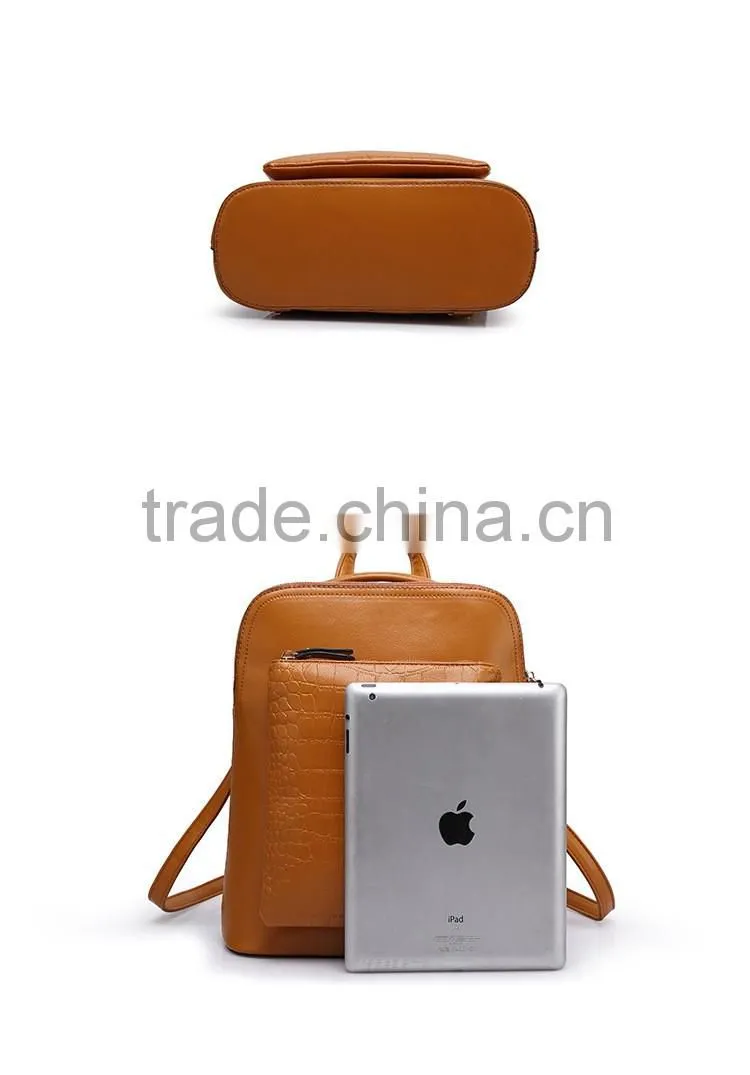 china 2016 backpack brand names women leather backpack