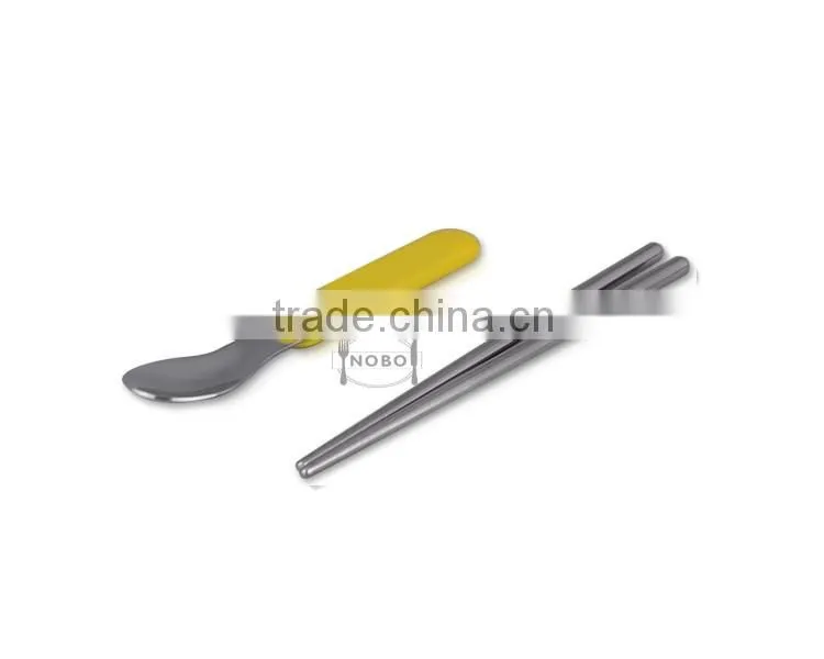 Food Grade Stainless Steel kids Metal Dinnerware Tool Sets with Box