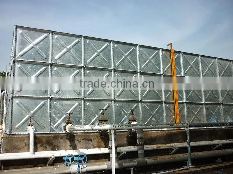 Farm Irrigation Used Pressed Steel Sectional Water Tank With Hot Dip Galvanized Accessories