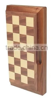 Standard UK Style Portable Natural Ebony And Maple Wood Giant Outdoor Chess Set