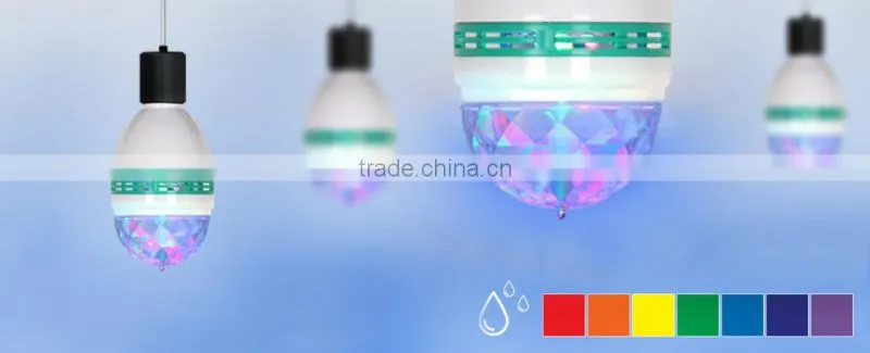 2016 Disco Party Stage DJ Bar Hot Sale 3w Crystal Magic Ball Rotating Led Bulb
