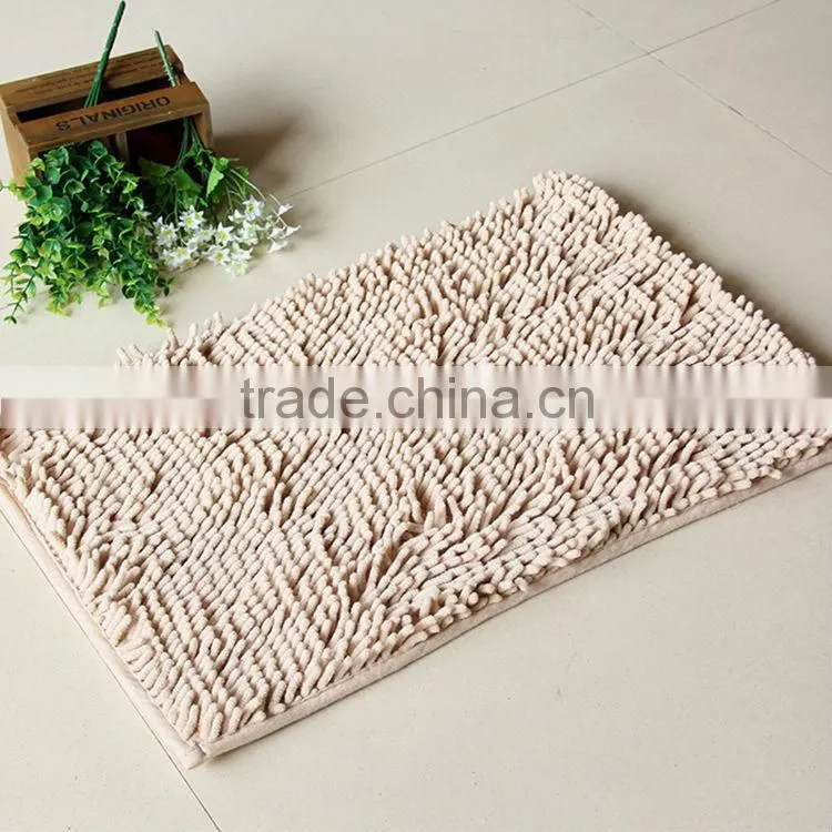 NEW anti slip back microfiber chenille carpet,microfiber bath mat / Chenille mat-QINYI
